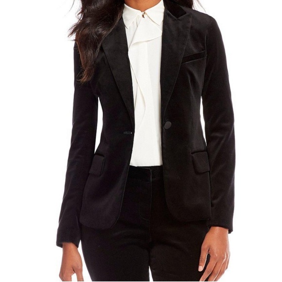 Ivanka Trump Jackets & Blazers - BNWT Ivanka Trump Black Suede Velvet Blazer Suit Jacket